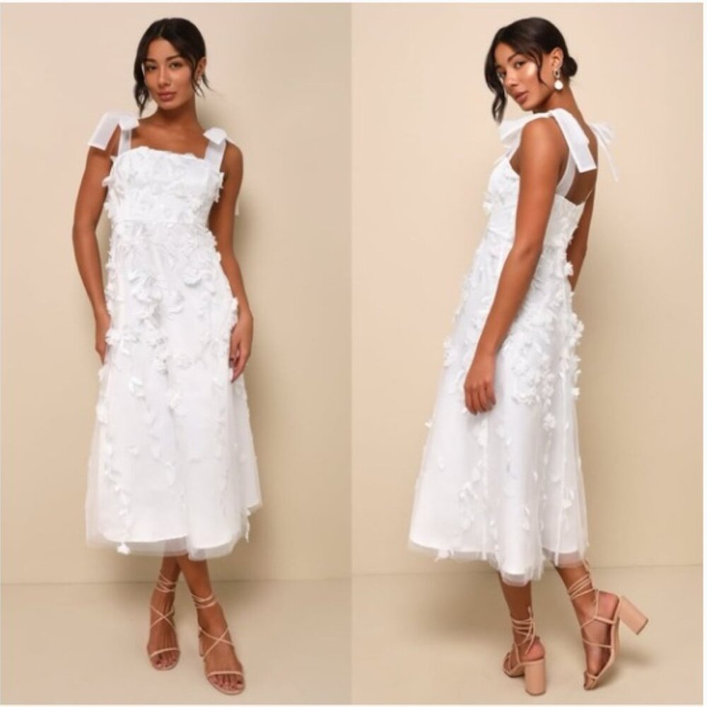 Lulu's White Midi Dress